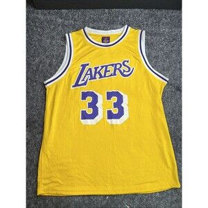 Kareem Abdul Jabbar #33 Los Angeles Lakers Gold Jersey SGA Giveaway Men's XL